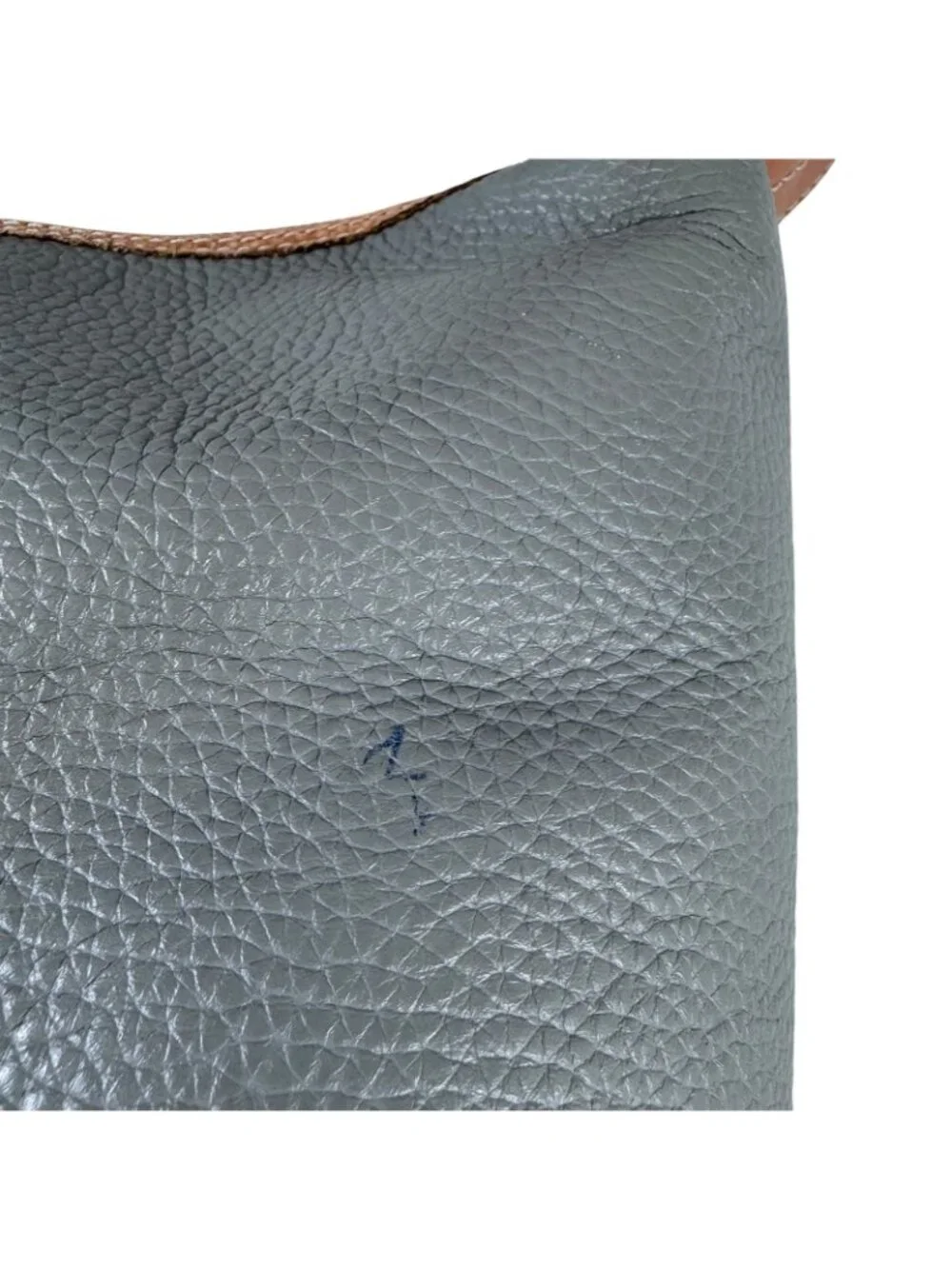 Dooney & Bourke Paige Sac Shoulder Hobo Purse Bag Gray Pebbled Leather